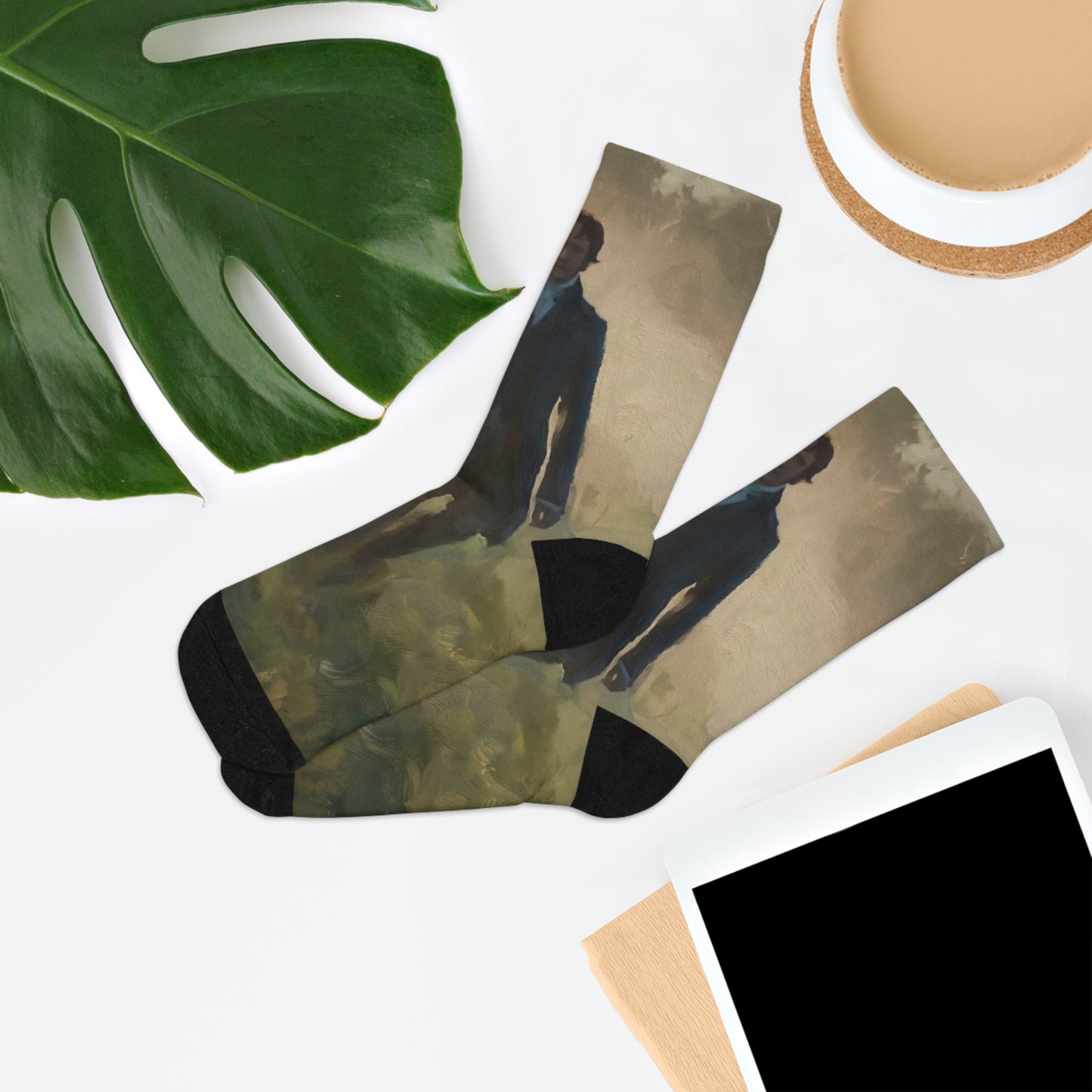 Mr. Darcy walking printed on socks