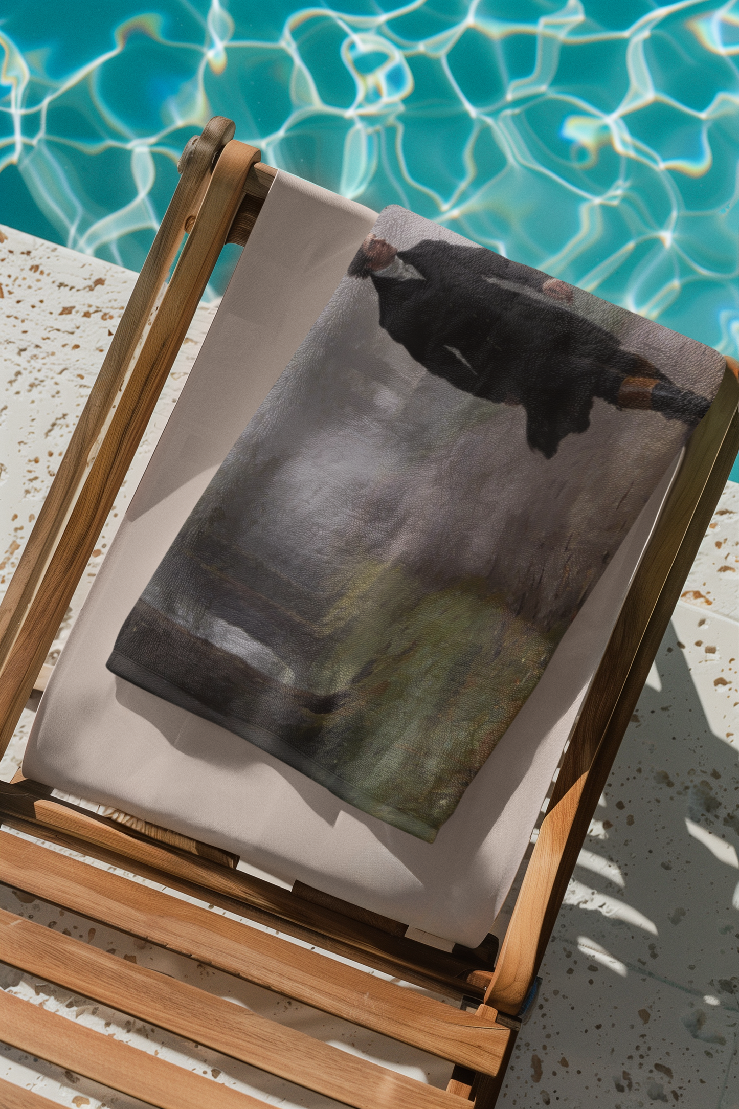 Darcy on the Lane Beach Towel — Vintage Regency Landscape