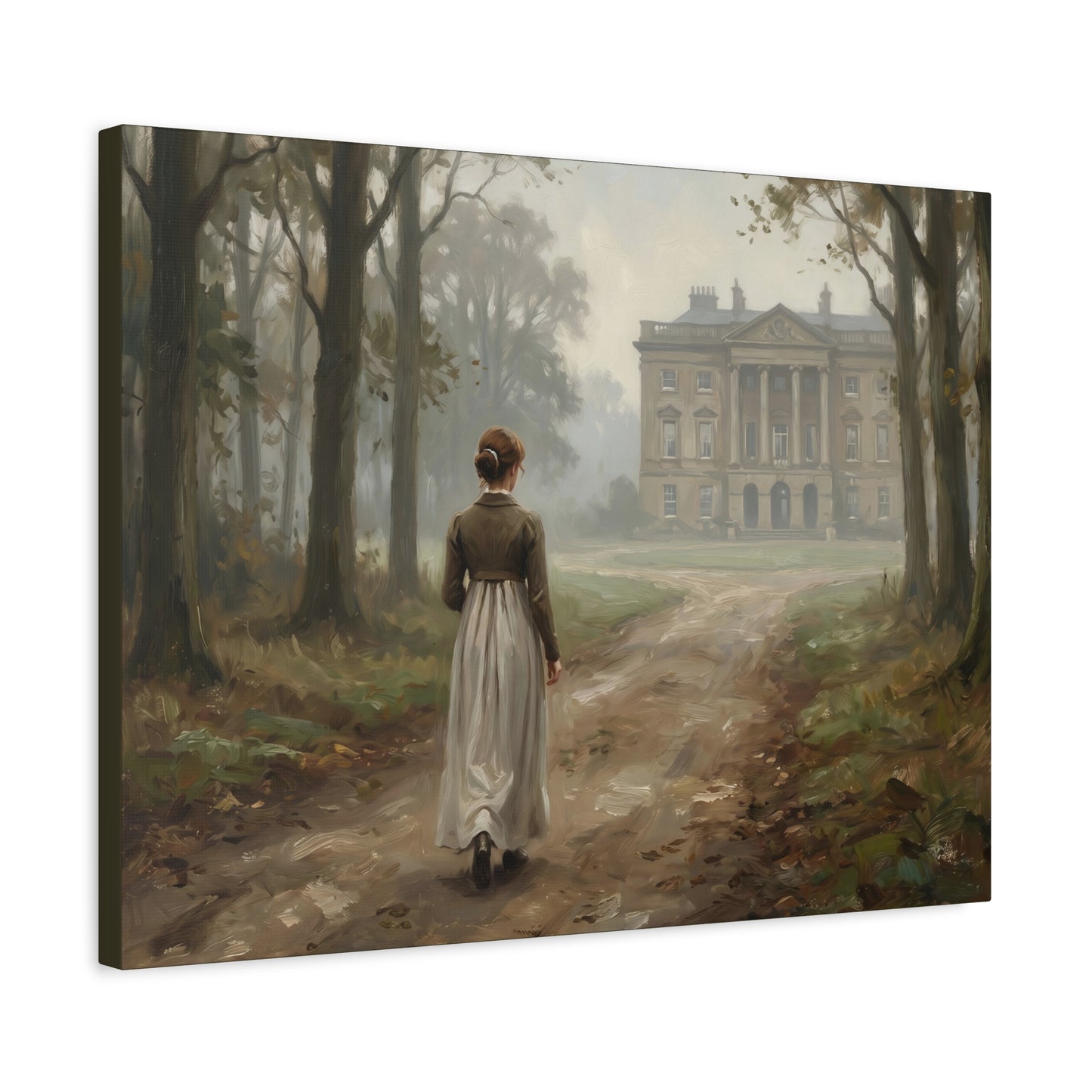Pemberley Lane Canvas Print — Wistful Lizzy Walk (Matte Canvas Wall Art)