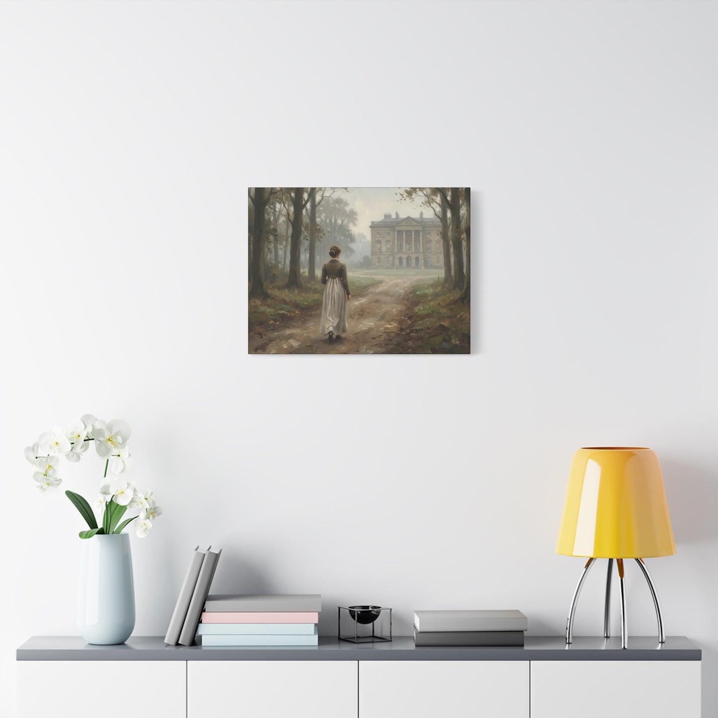 Pemberley Lane Canvas Print — Wistful Lizzy Walk (Matte Canvas Wall Art)
