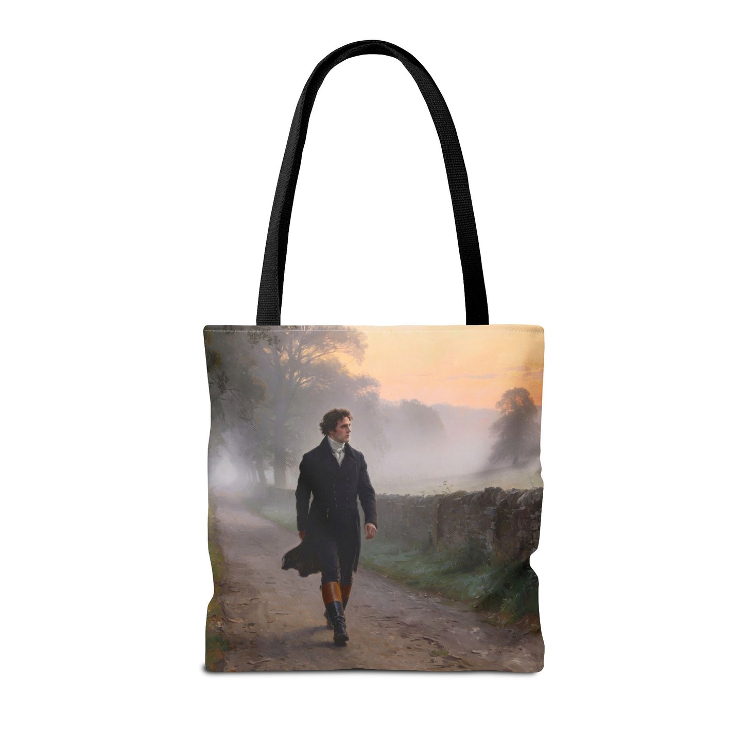 Lizzy & Darcy Country Walk Tote Bag — Double-Sided Romantic Art (3 Sizes)