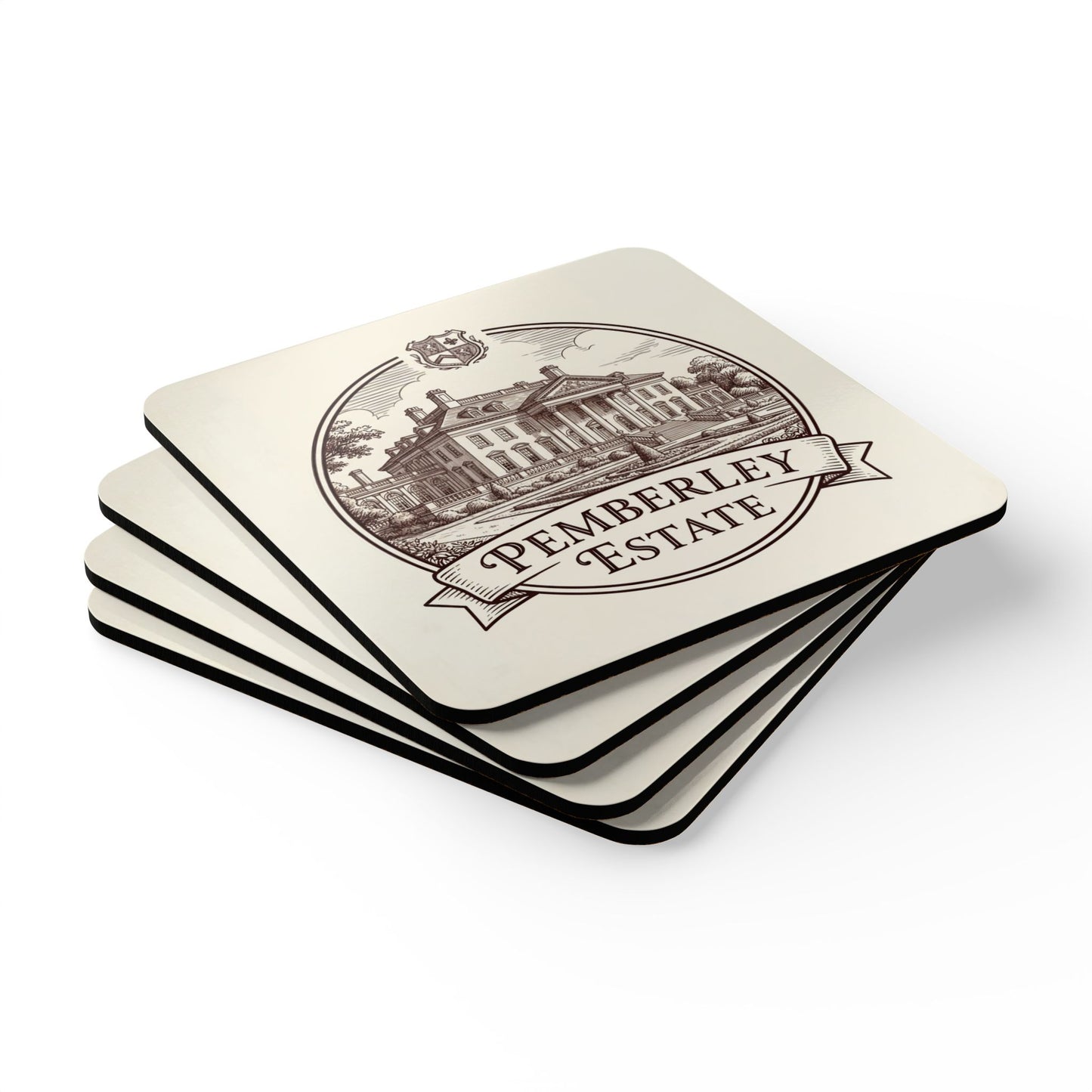 Official Pemberley Estate Table Coasters — Set of 4