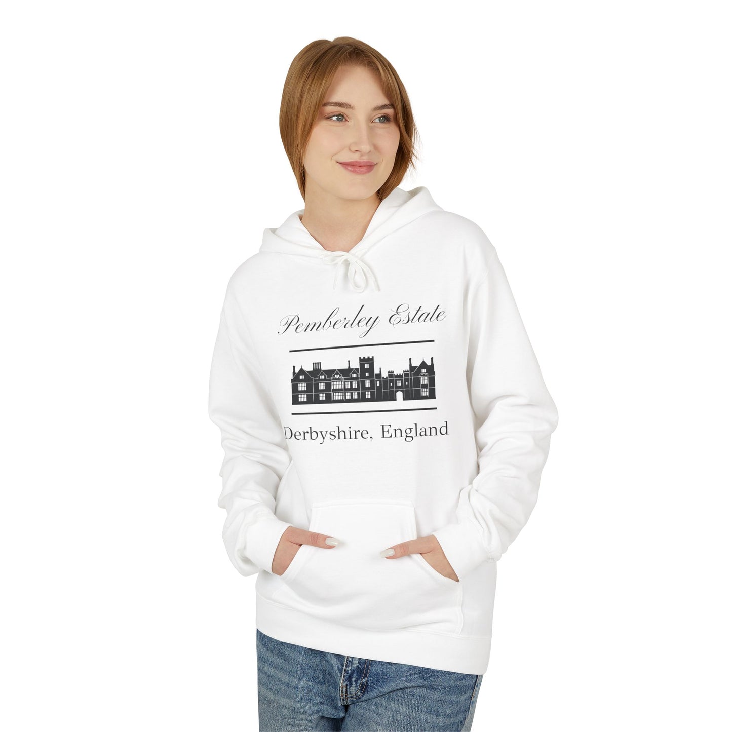 Pemberley Estate Fleece Hoodie — Derbyshire, England | Midweight Pullover
