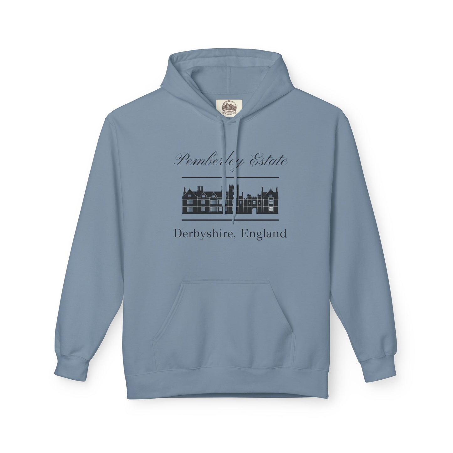 Pemberley Estate Fleece Hoodie — Derbyshire, England | Midweight Pullover