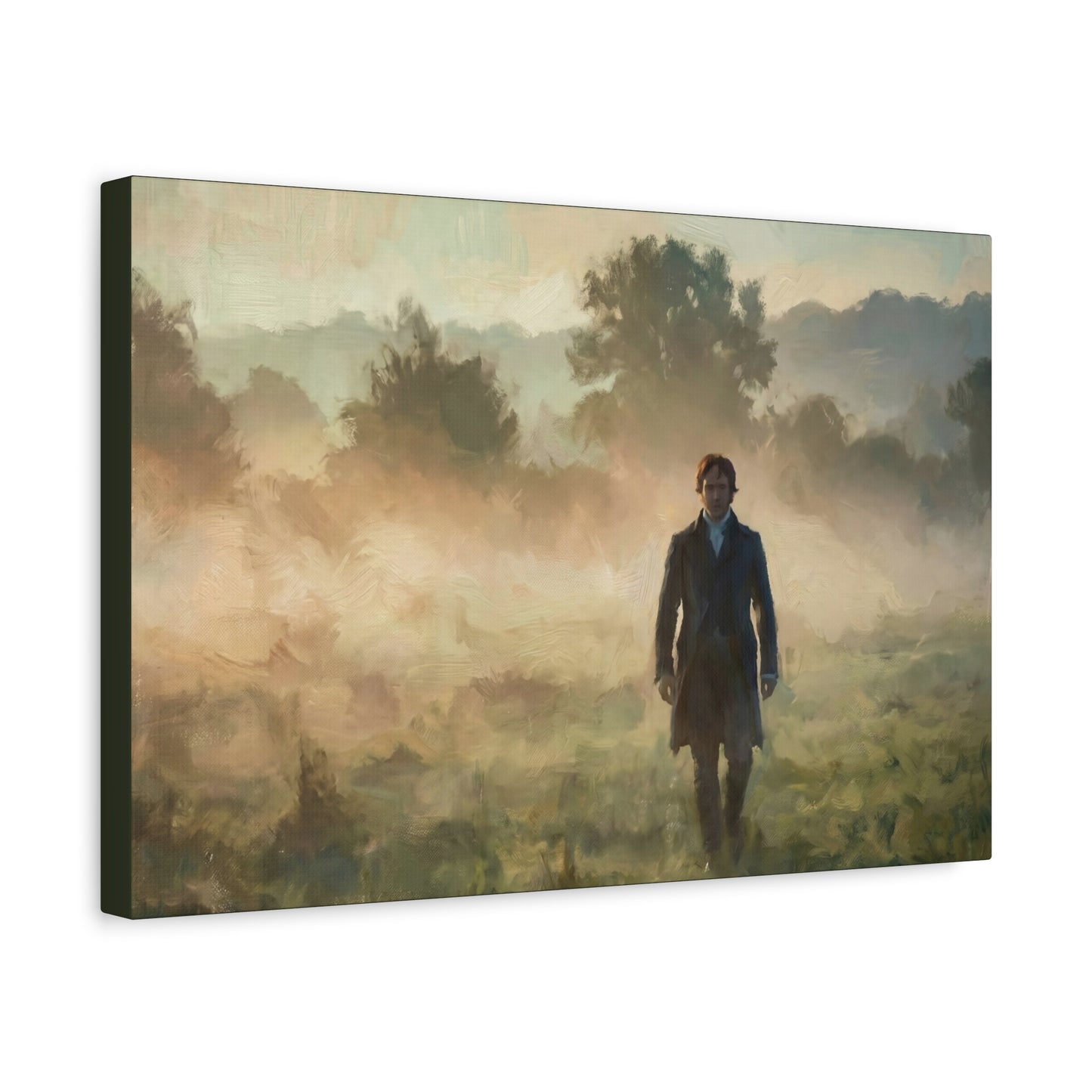 Mr. Darcy in the Morning Mist Matte Canvas Print