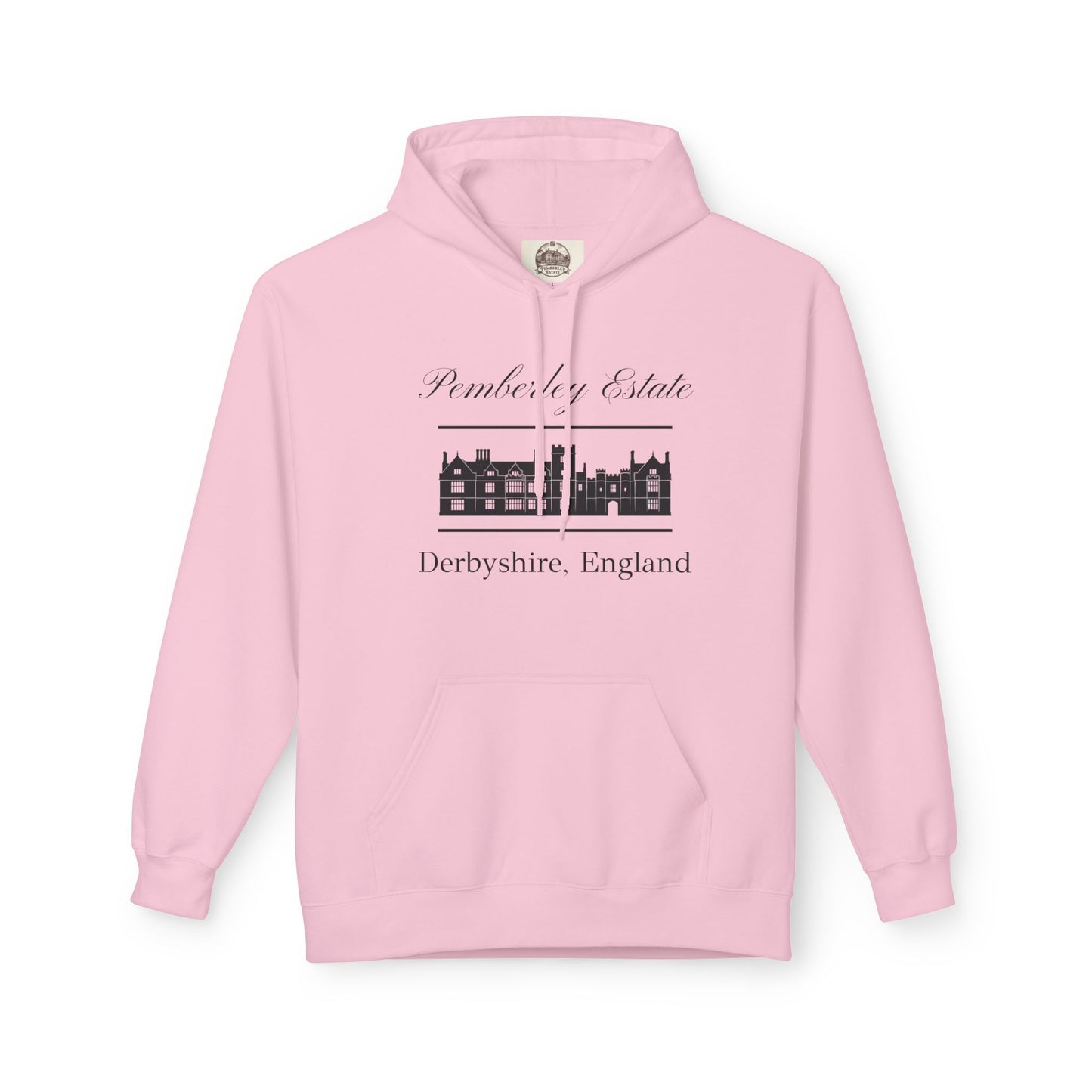Pemberley Estate Fleece Hoodie — Derbyshire, England | Midweight Pullover