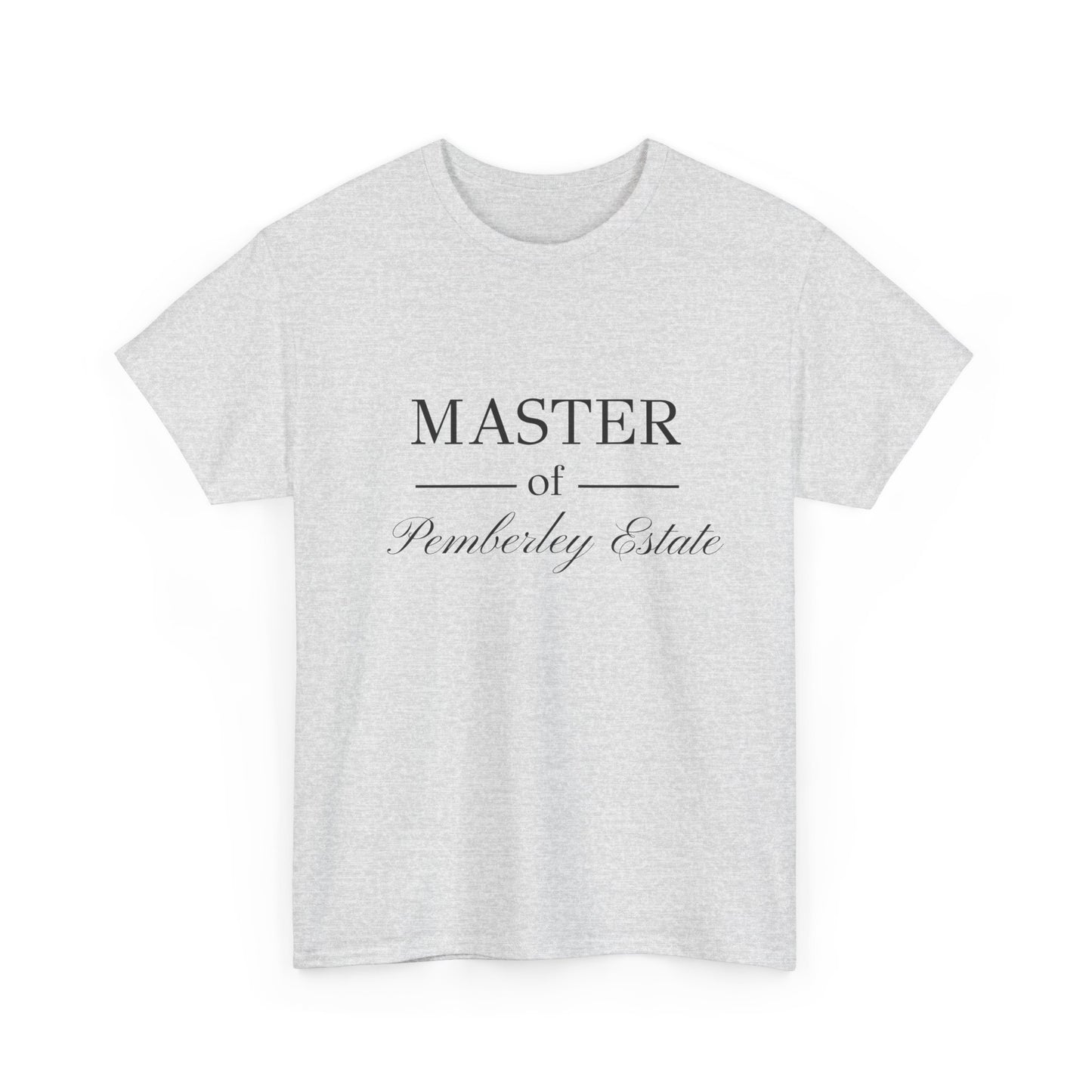 Master of Pemberley Estate black text front - men's t-shirt heather color