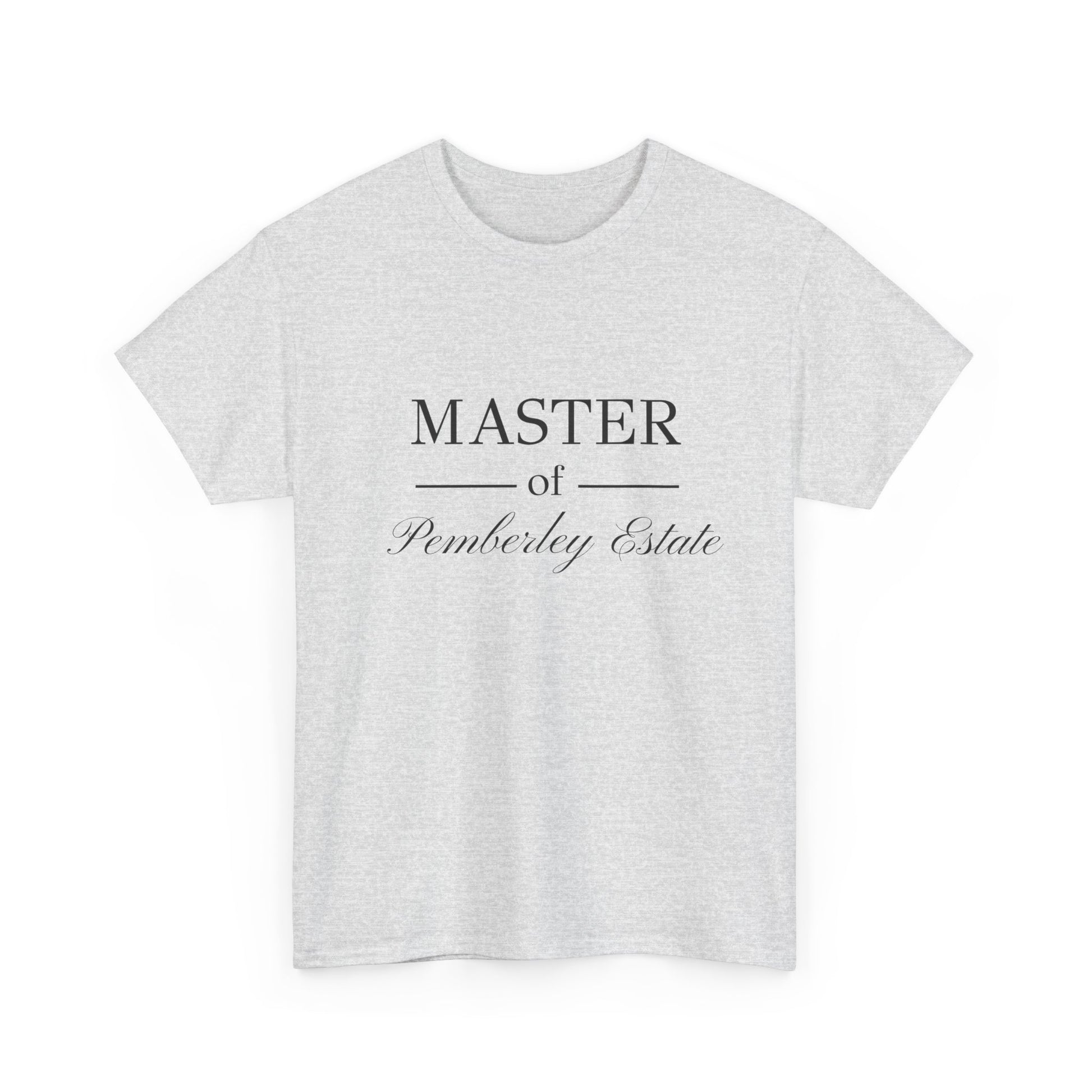 Master of Pemberley Estate black text front - men's t-shirt heather color