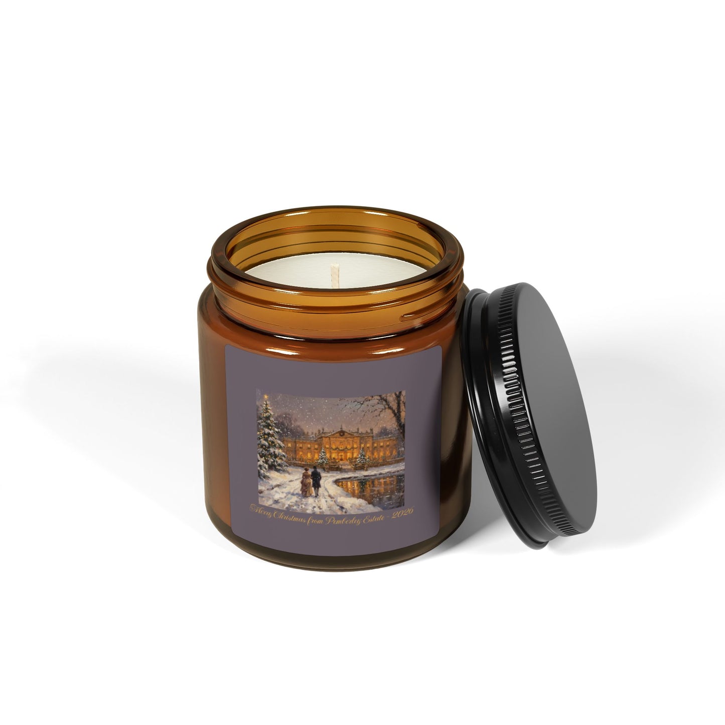 Scented Soy Candle (Multi-Size, Amber Jar)