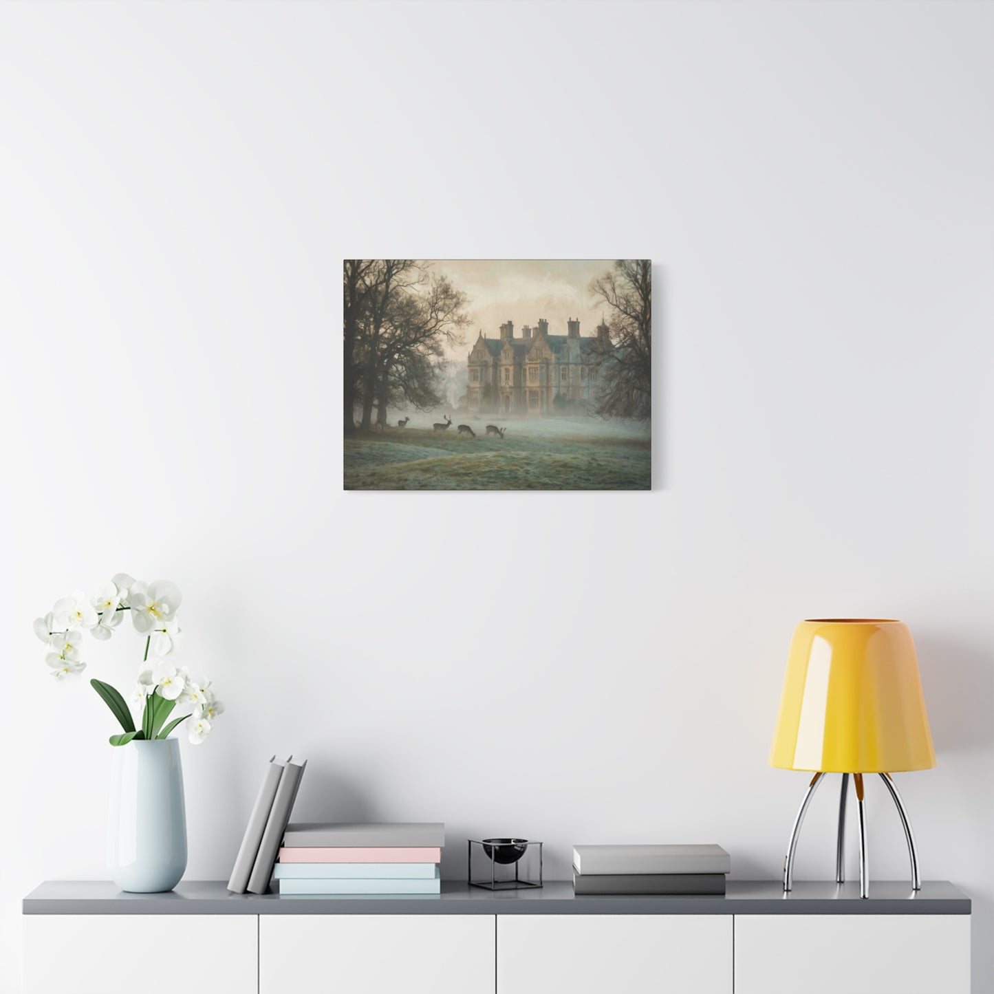 Pemberley Estate in the Mist Canvas Print (Matte) — 12×9, 16×12, 24×18