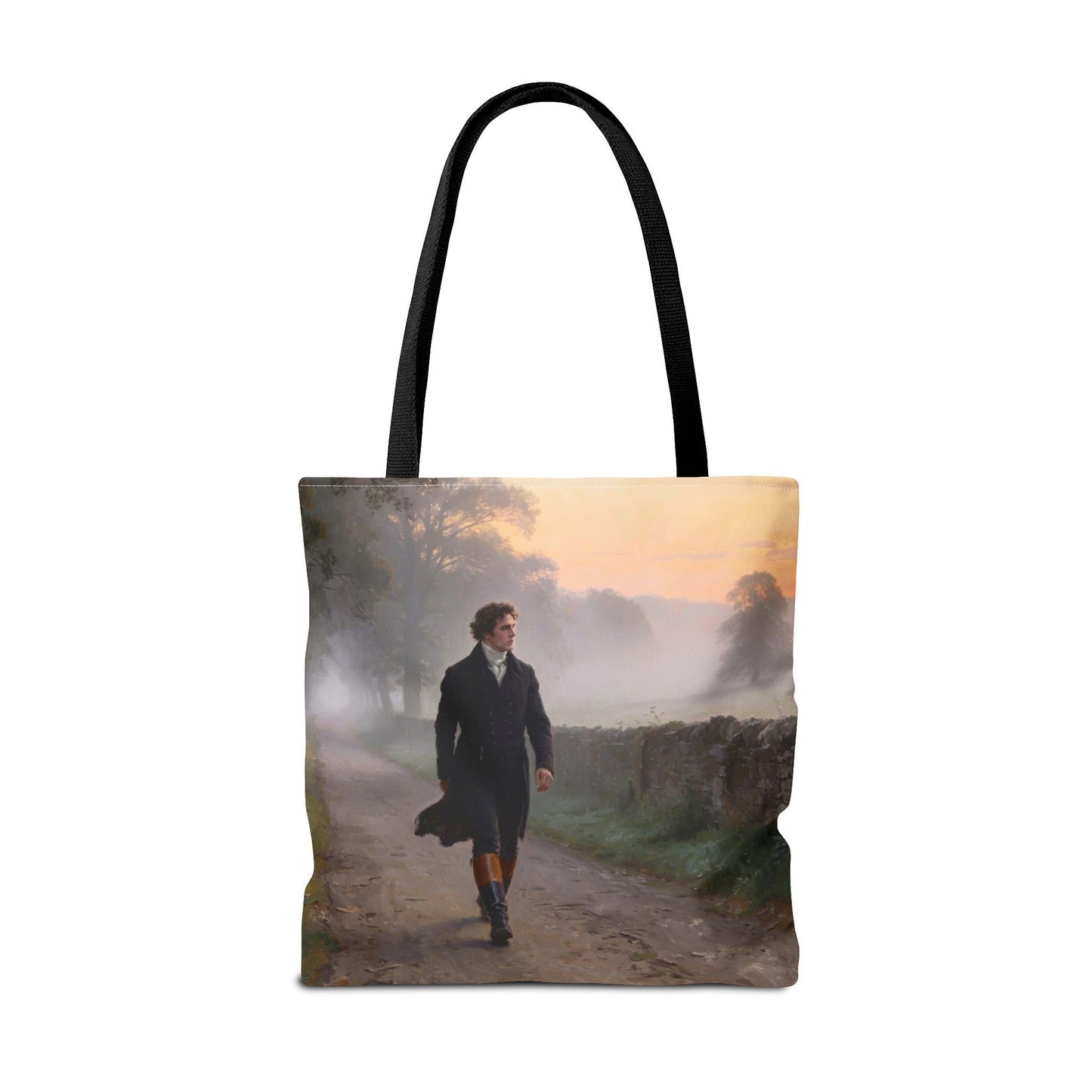 Lizzy & Darcy Country Walk Tote Bag — Double-Sided Romantic Art (3 Sizes)