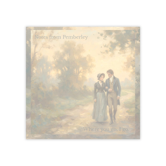 Lizzy & Darcy Romantic Lane Post-it® Notes — Vintage Scene Sticky Note Pad (50 Sheets)