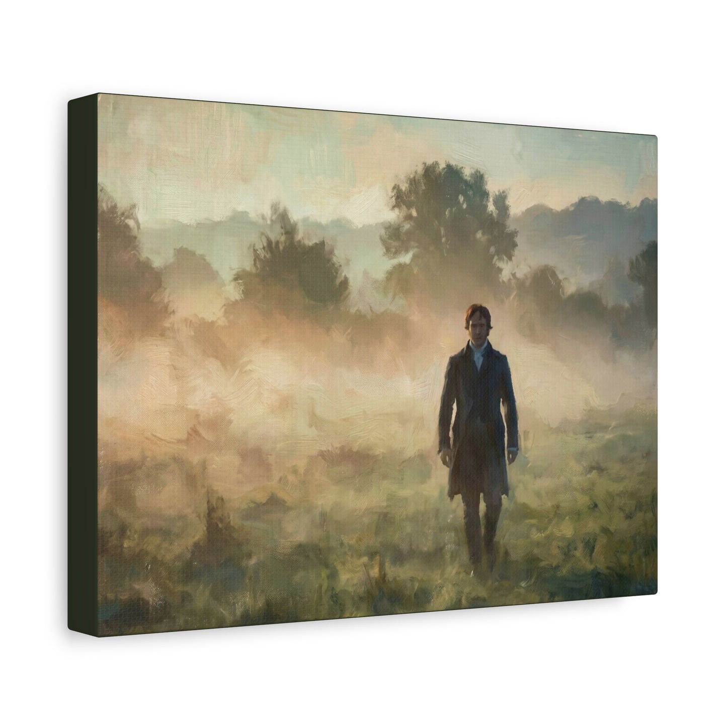 Mr. Darcy in the Morning Mist Matte Canvas Print
