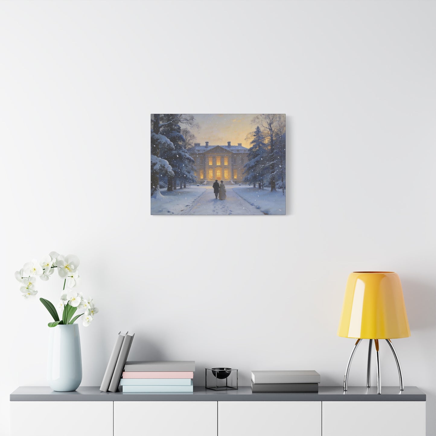 Christmas at Pemberley Matte Canvas Print