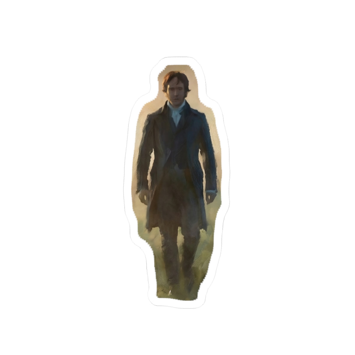 Mr. Darcy Walking Kiss-Cut Sticker — Pride & Prejudice Vinyl Sticker