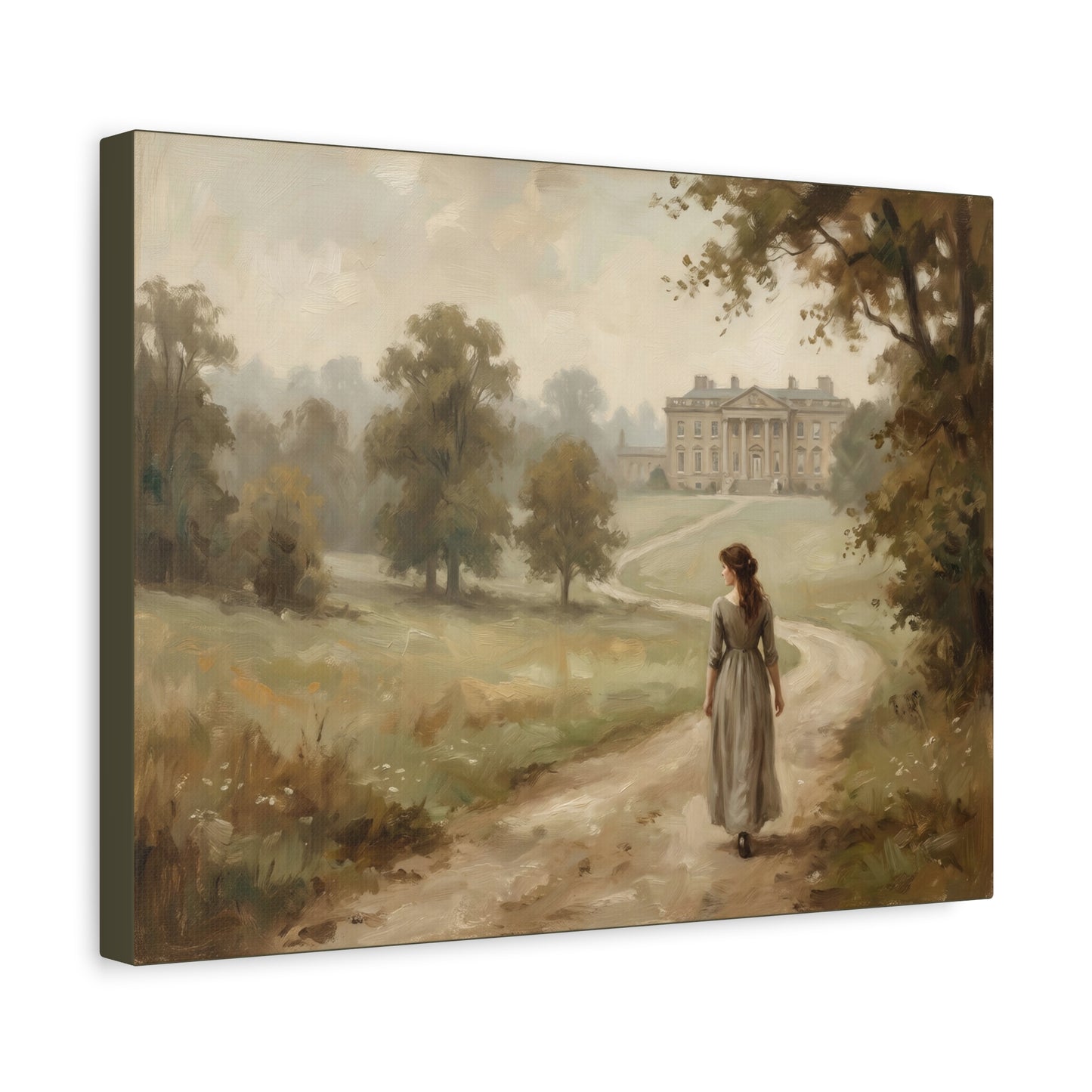 Lizzy at Pemberley Park Matte Canvas Print 12x9, 16x12, 24x18