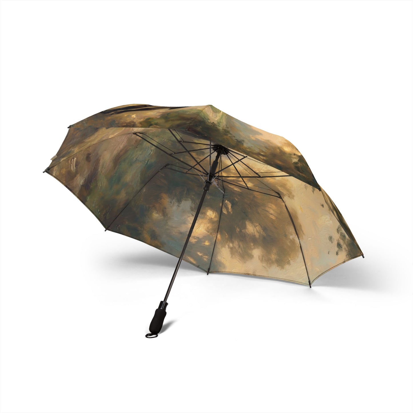 Oil painting umbrella on a white background