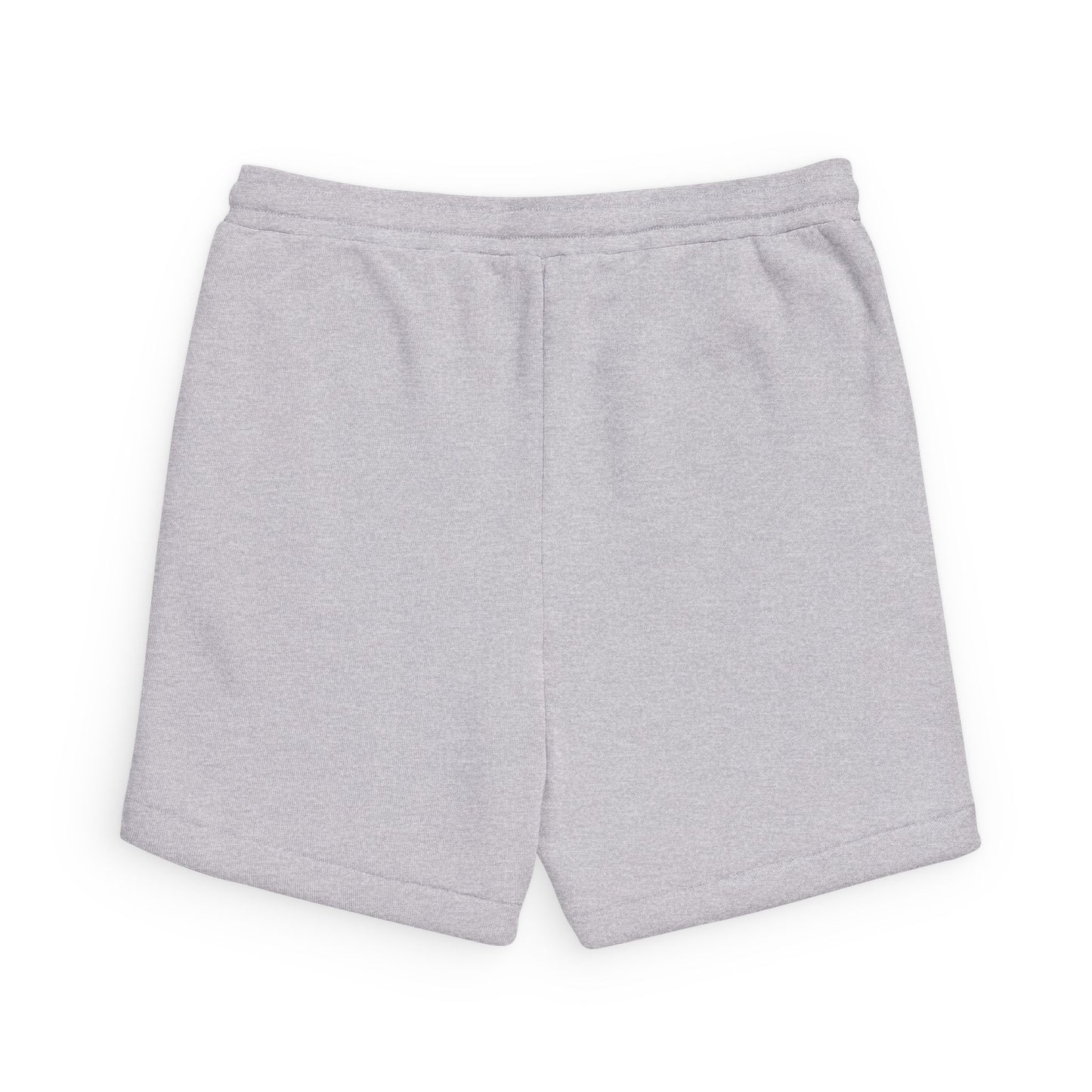 Mrs Darcy black text on woman's cozy gray shorts - plain back