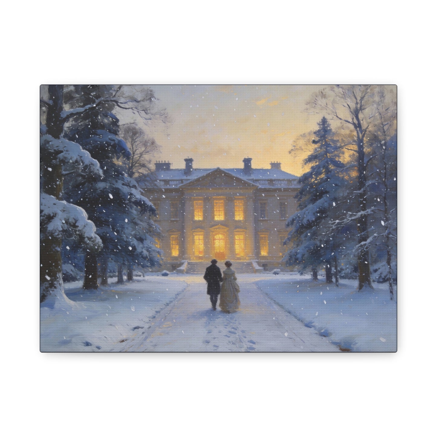 Christmas at Pemberley Matte Canvas Print