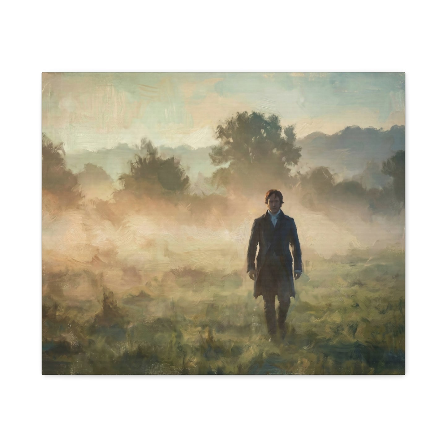 Mr. Darcy in the Morning Mist Matte Canvas Print