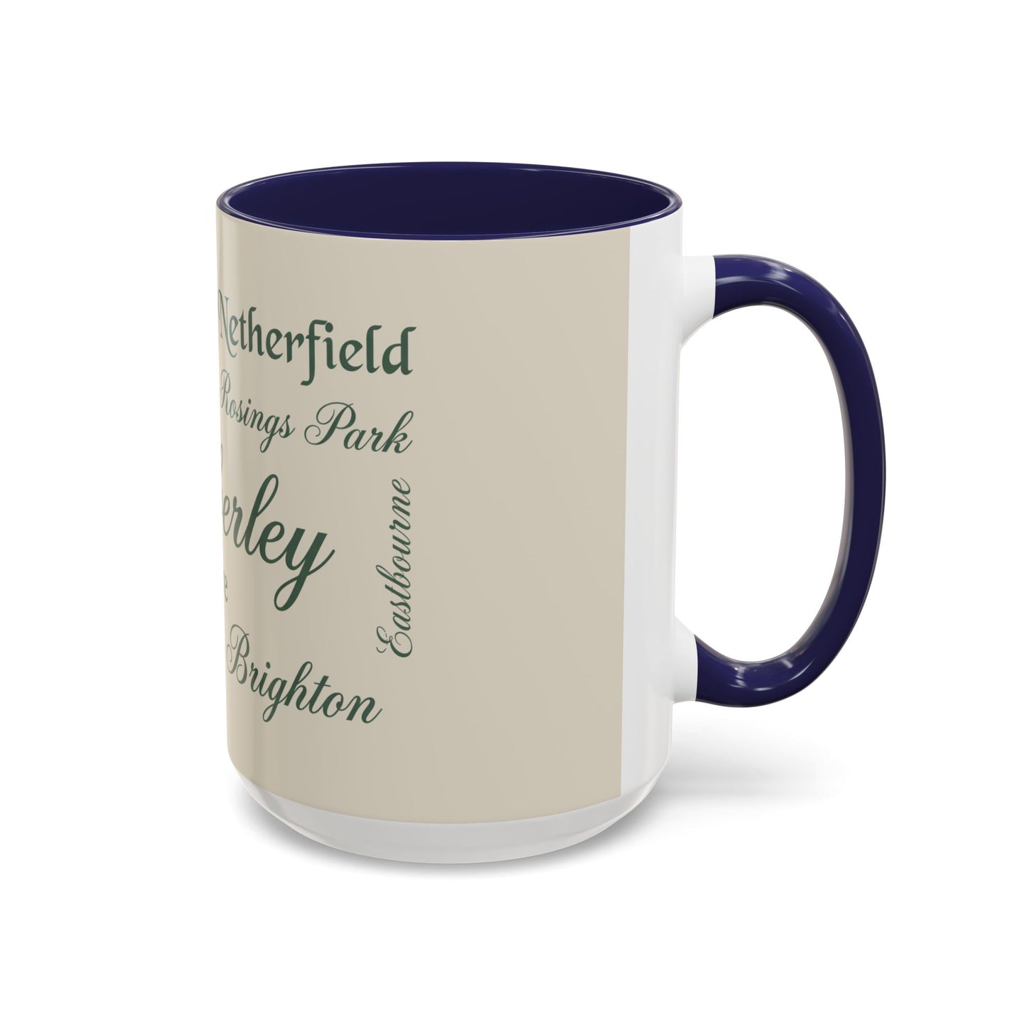 Places of Pride & Prejudice Accent Mug — Pemberley, Longbourn & English Towns