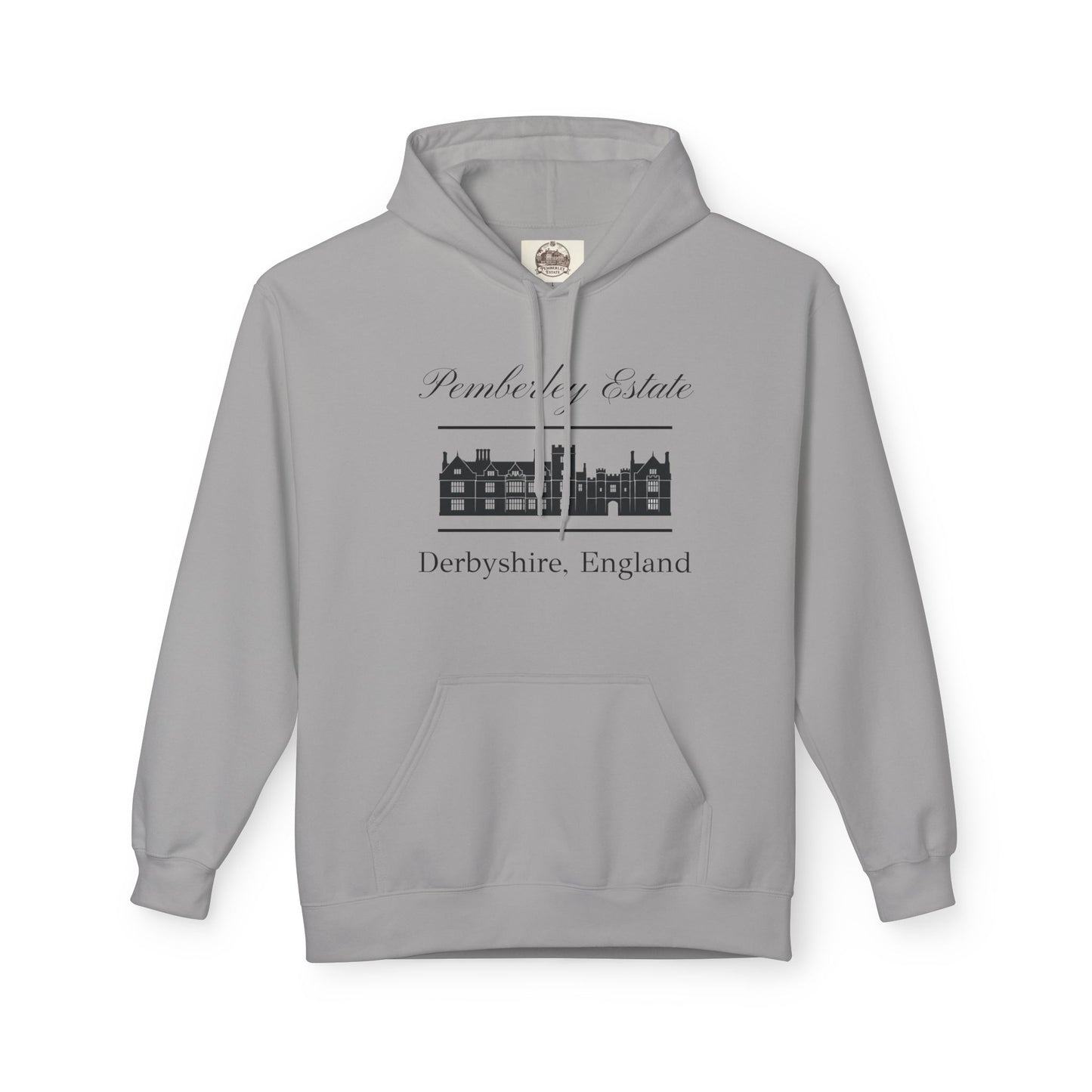 Pemberley Estate Fleece Hoodie — Derbyshire, England | Midweight Pullover
