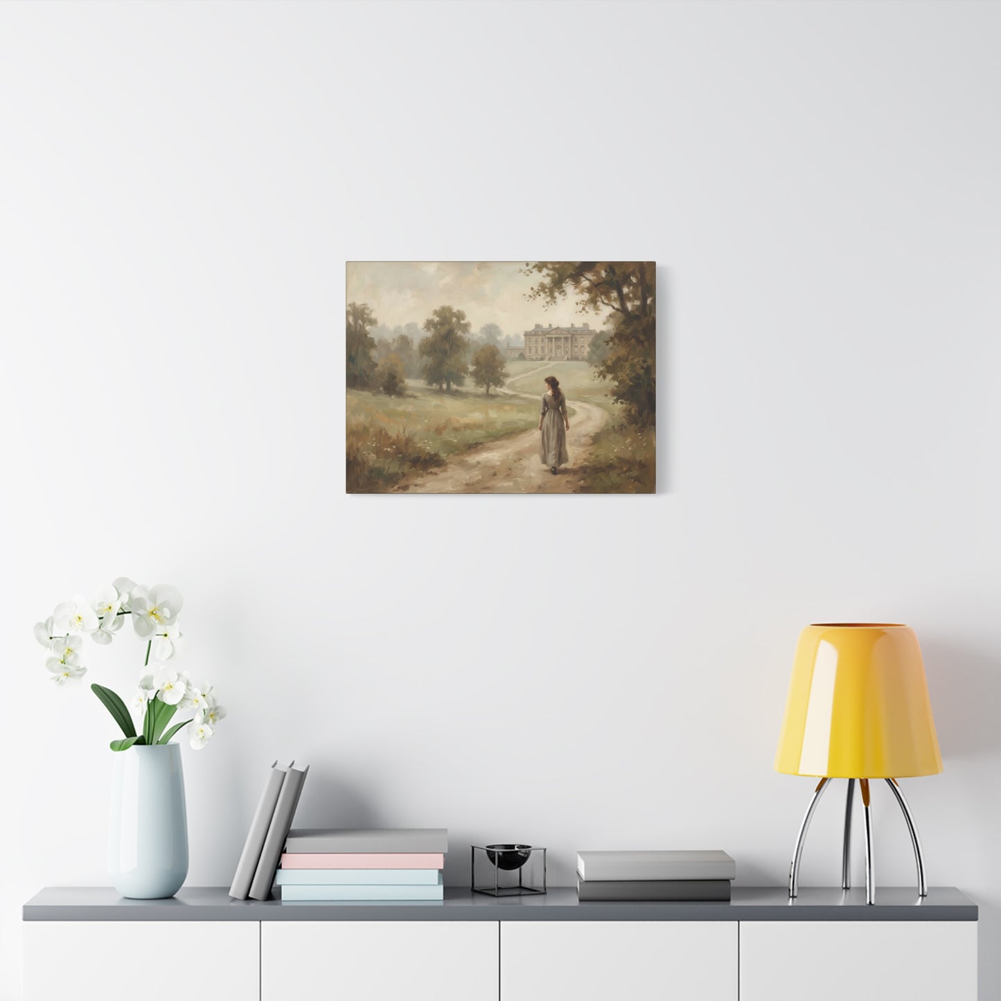 Lizzy at Pemberley Park Matte Canvas Print 12x9, 16x12, 24x18