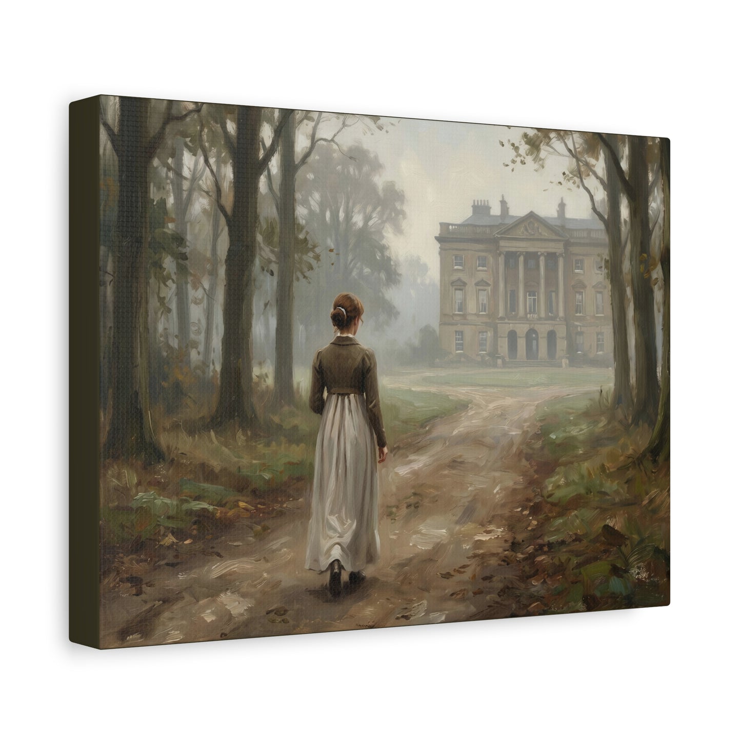 Pemberley Lane Canvas Print — Wistful Lizzy Walk (Matte Canvas Wall Art)