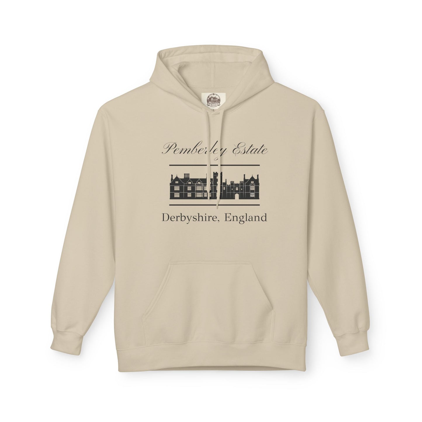 Pemberley Estate Fleece Hoodie — Derbyshire, England | Midweight Pullover