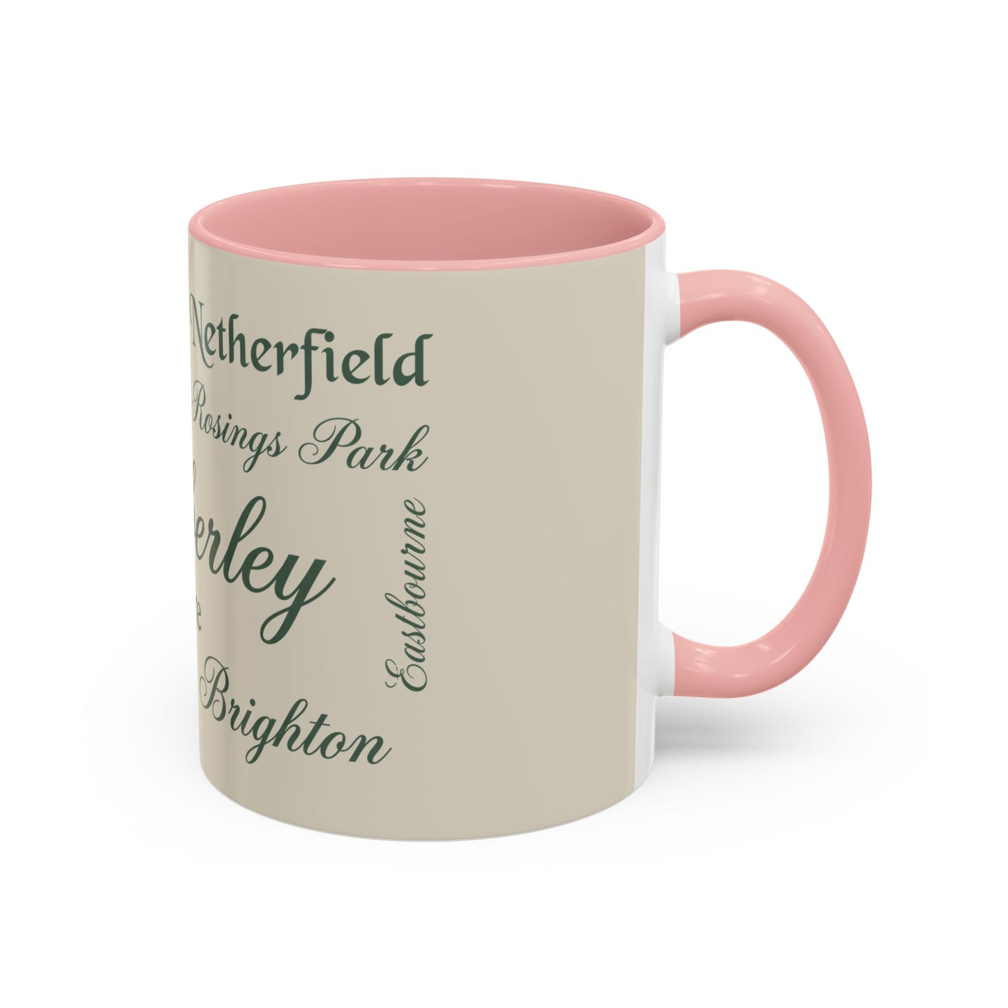 Places of Pride & Prejudice Accent Mug — Pemberley, Longbourn & English Towns