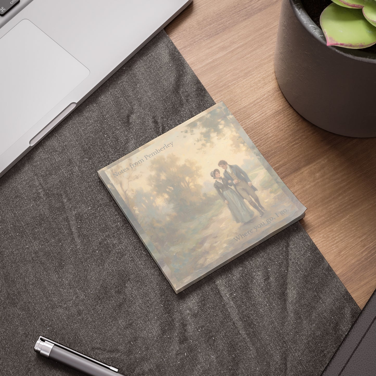 Lizzy & Darcy Romantic Lane Post-it® Notes — Vintage Scene Sticky Note Pad (50 Sheets)