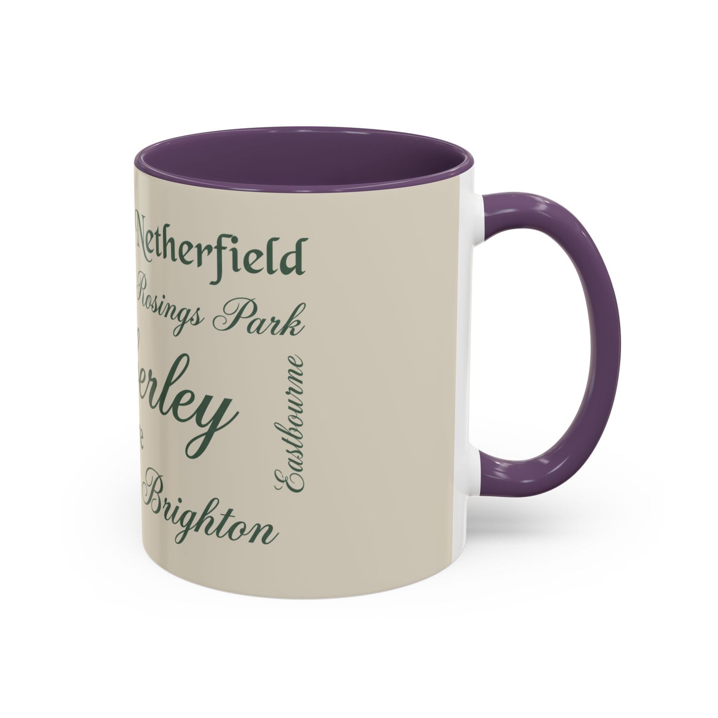 Places of Pride & Prejudice Accent Mug — Pemberley, Longbourn & English Towns