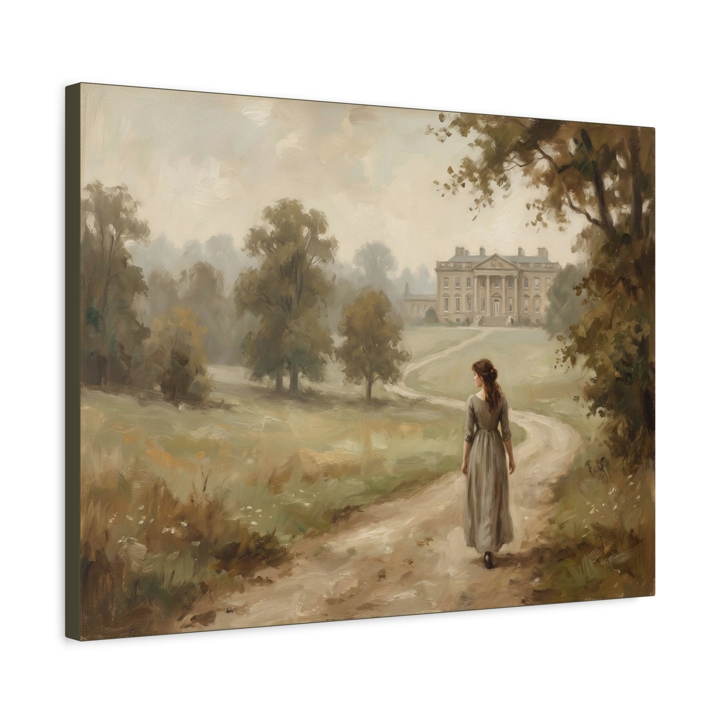 Lizzy at Pemberley Park Matte Canvas Print 12x9, 16x12, 24x18