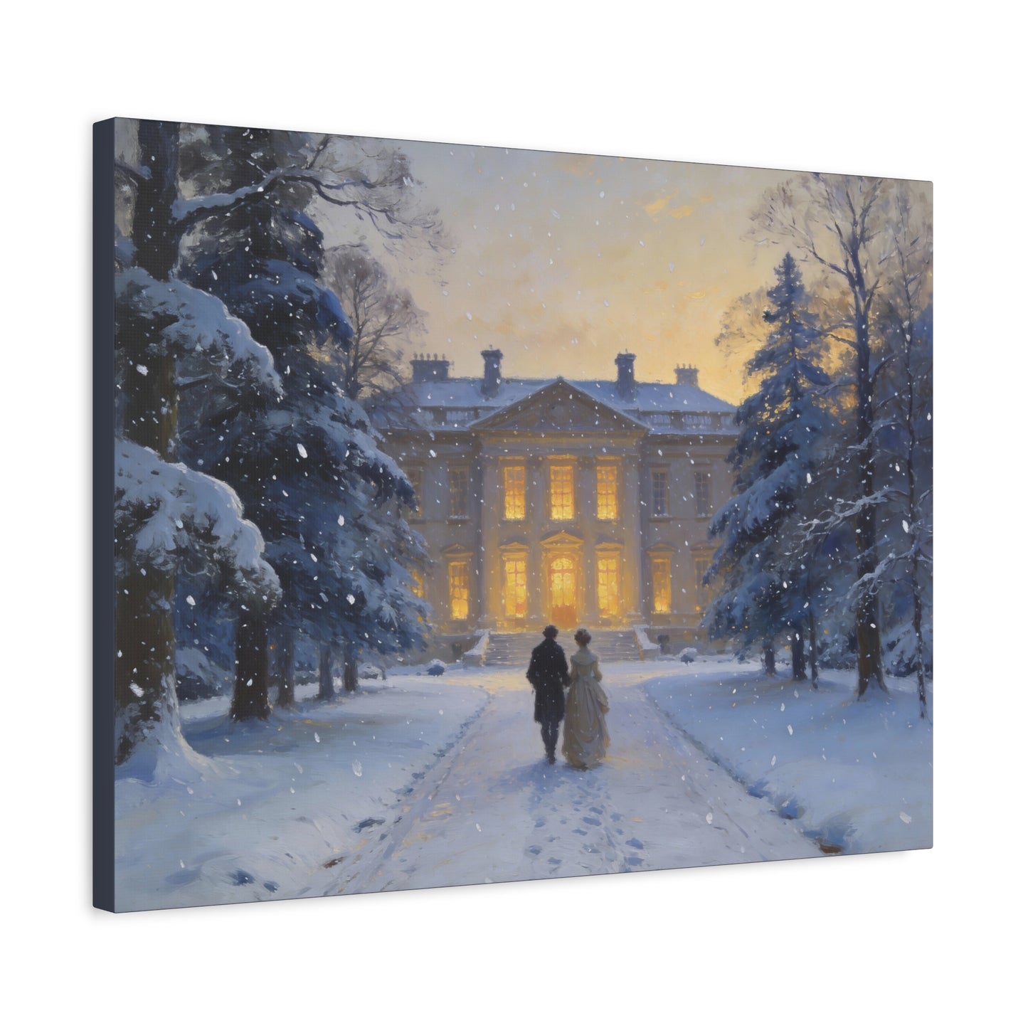 Christmas at Pemberley Matte Canvas Print