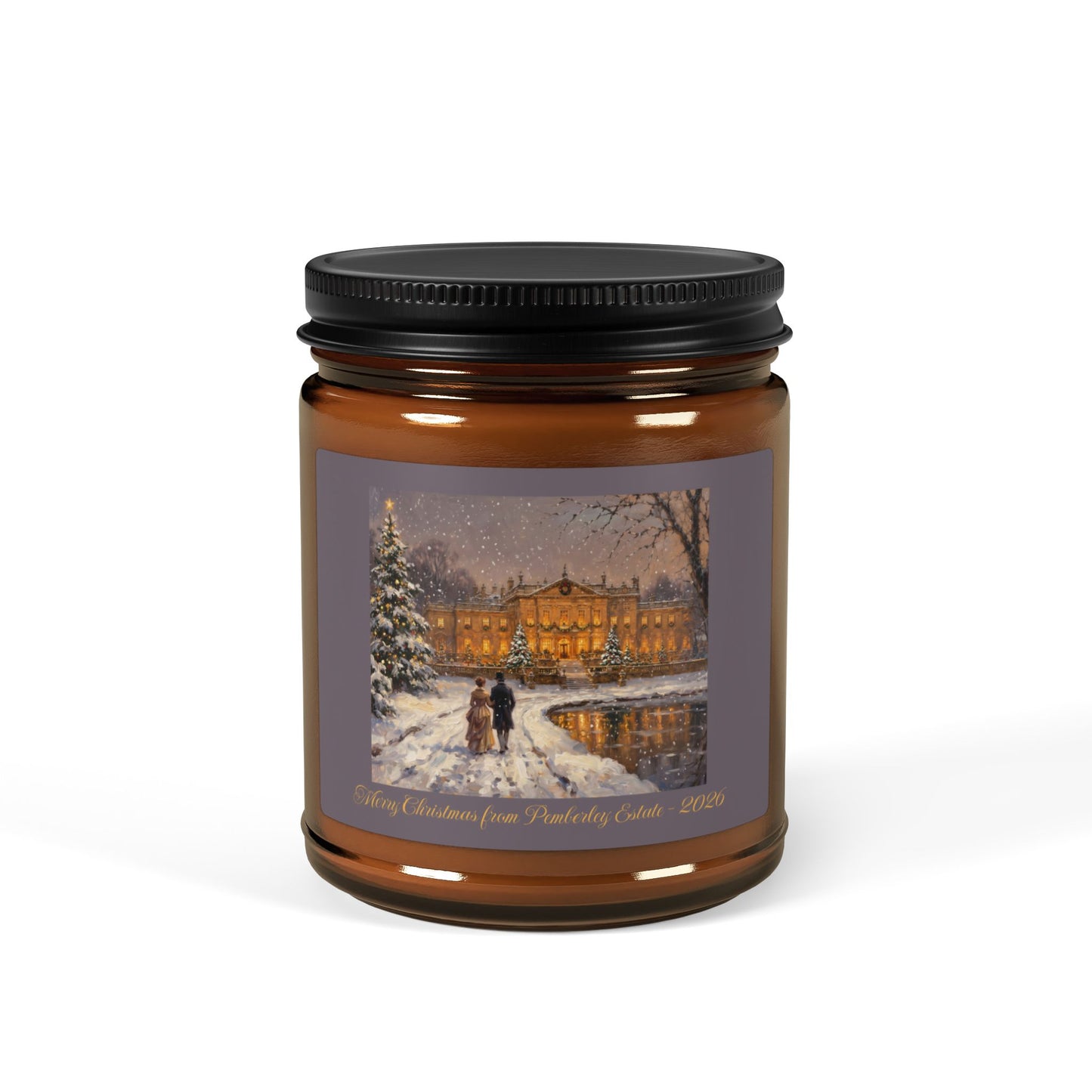 Scented Soy Candle (Multi-Size, Amber Jar)
