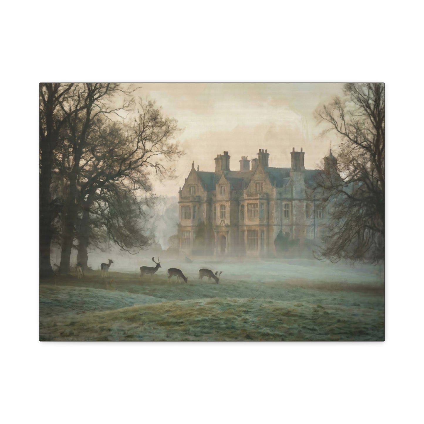 Pemberley Estate in the Mist Canvas Print (Matte) — 12×9, 16×12, 24×18