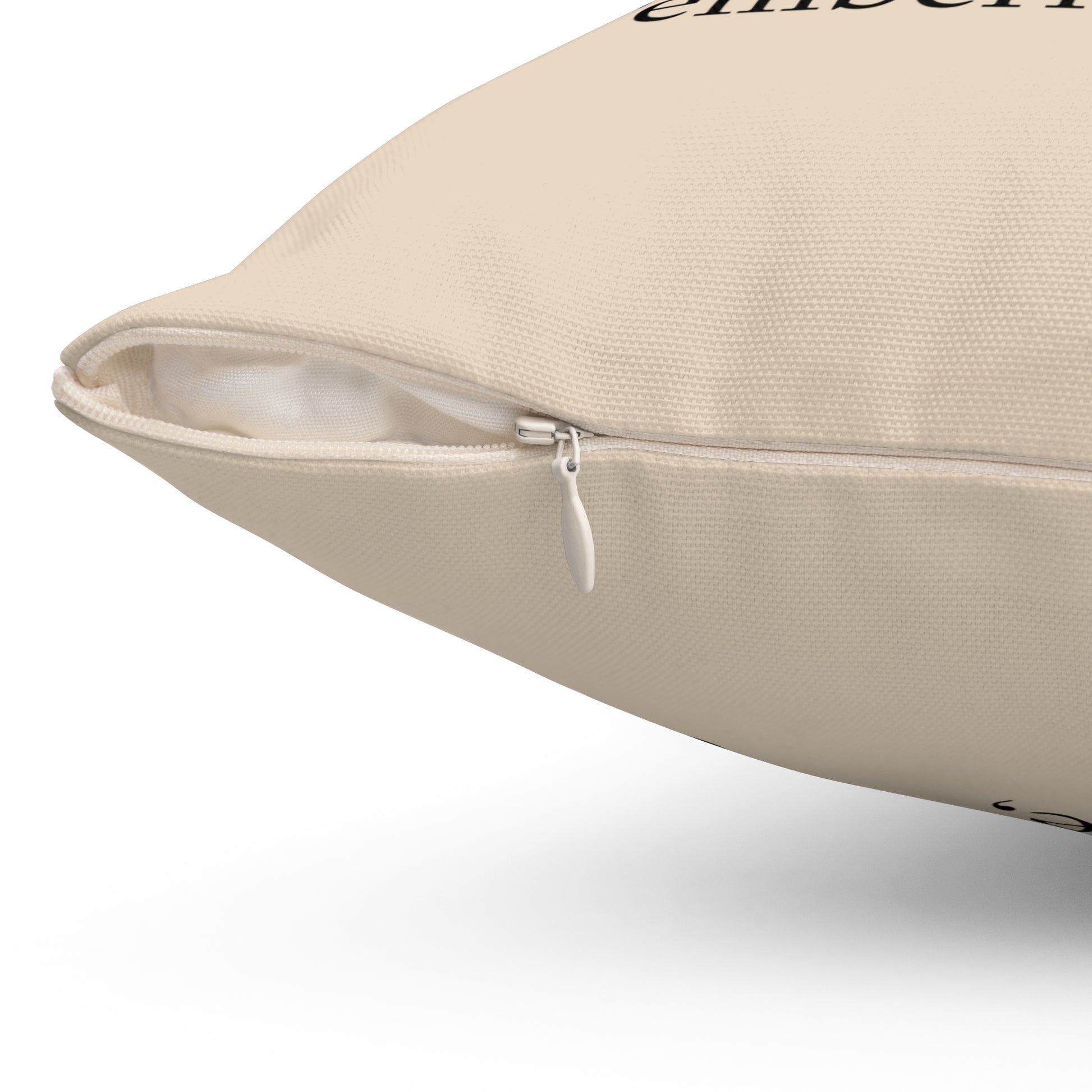 Zipper closure for pillow