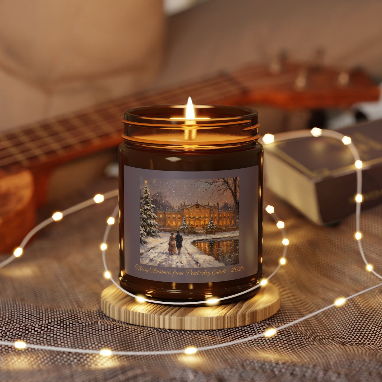 Scented Soy Candle (Multi-Size, Amber Jar)
