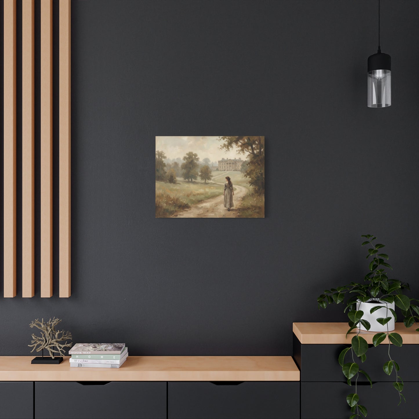 Lizzy at Pemberley Park Matte Canvas Print 12x9, 16x12, 24x18