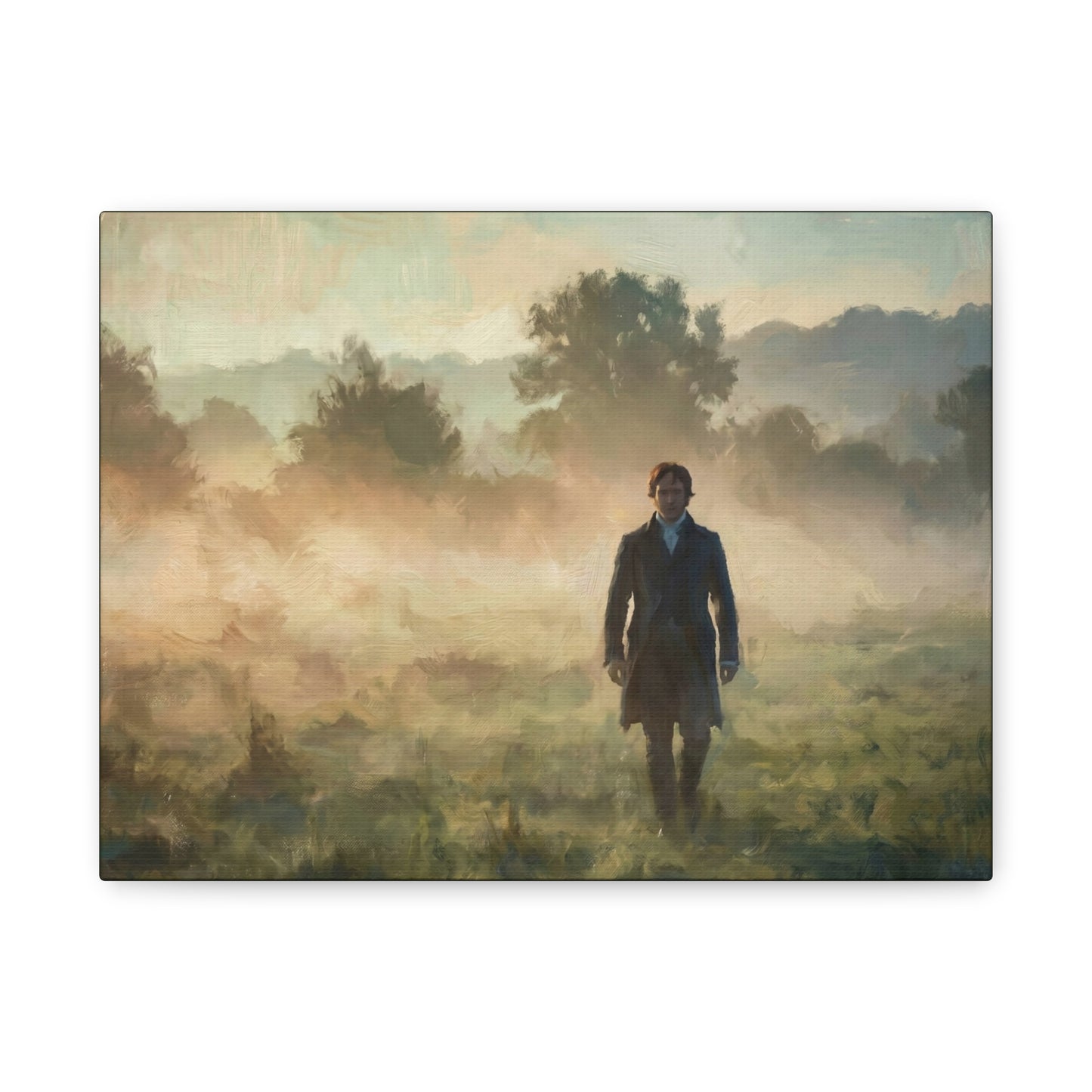 Mr. Darcy in the Morning Mist Matte Canvas Print