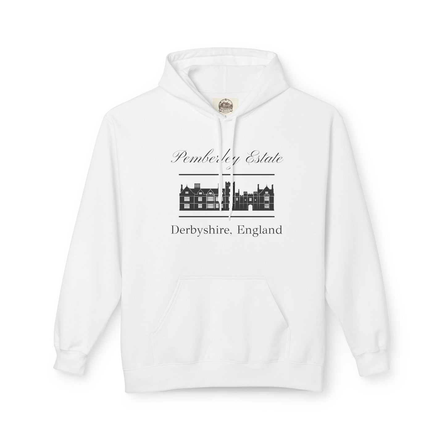 Pemberley Estate Fleece Hoodie — Derbyshire, England | Midweight Pullover