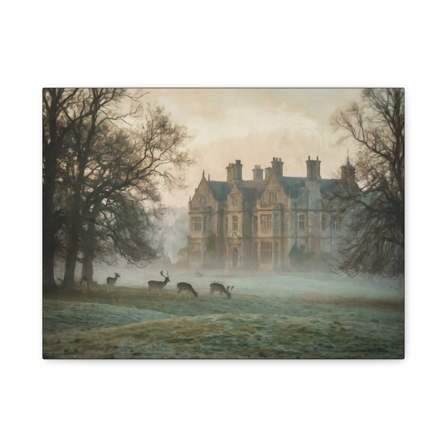 Pemberley Estate in the Mist Canvas Print (Matte) — 12×9, 16×12, 24×18