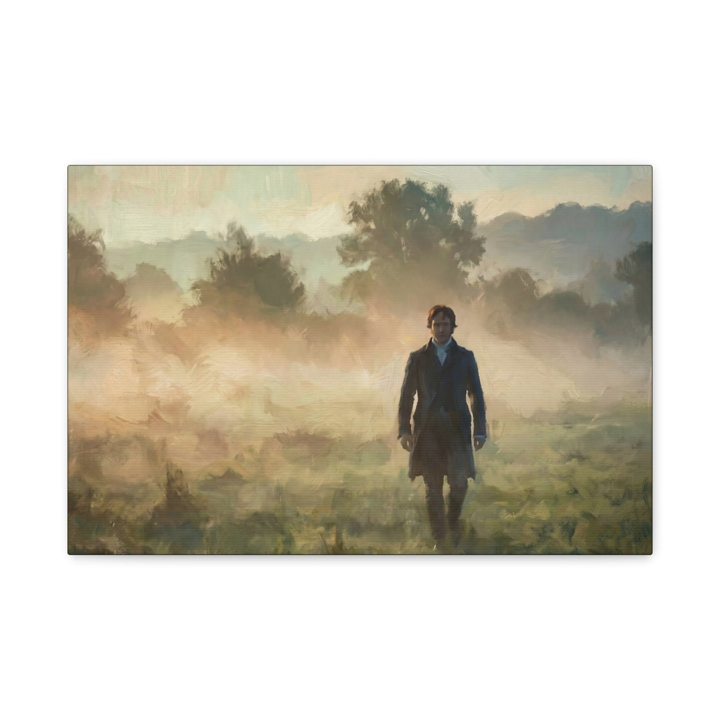 Mr. Darcy in the Morning Mist Matte Canvas Print