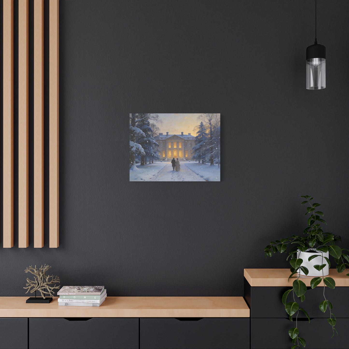 Christmas at Pemberley Matte Canvas Print