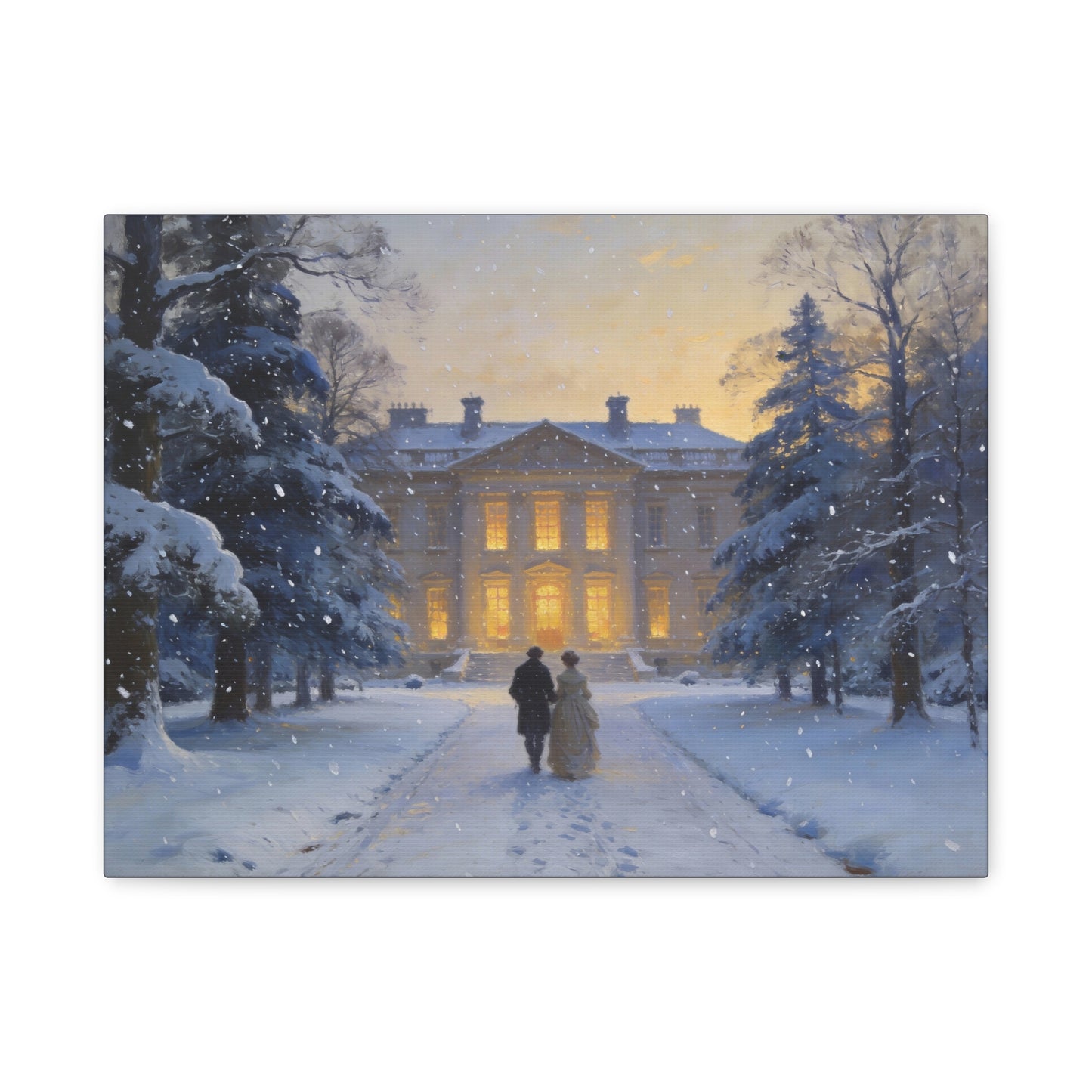 Christmas at Pemberley Matte Canvas Print