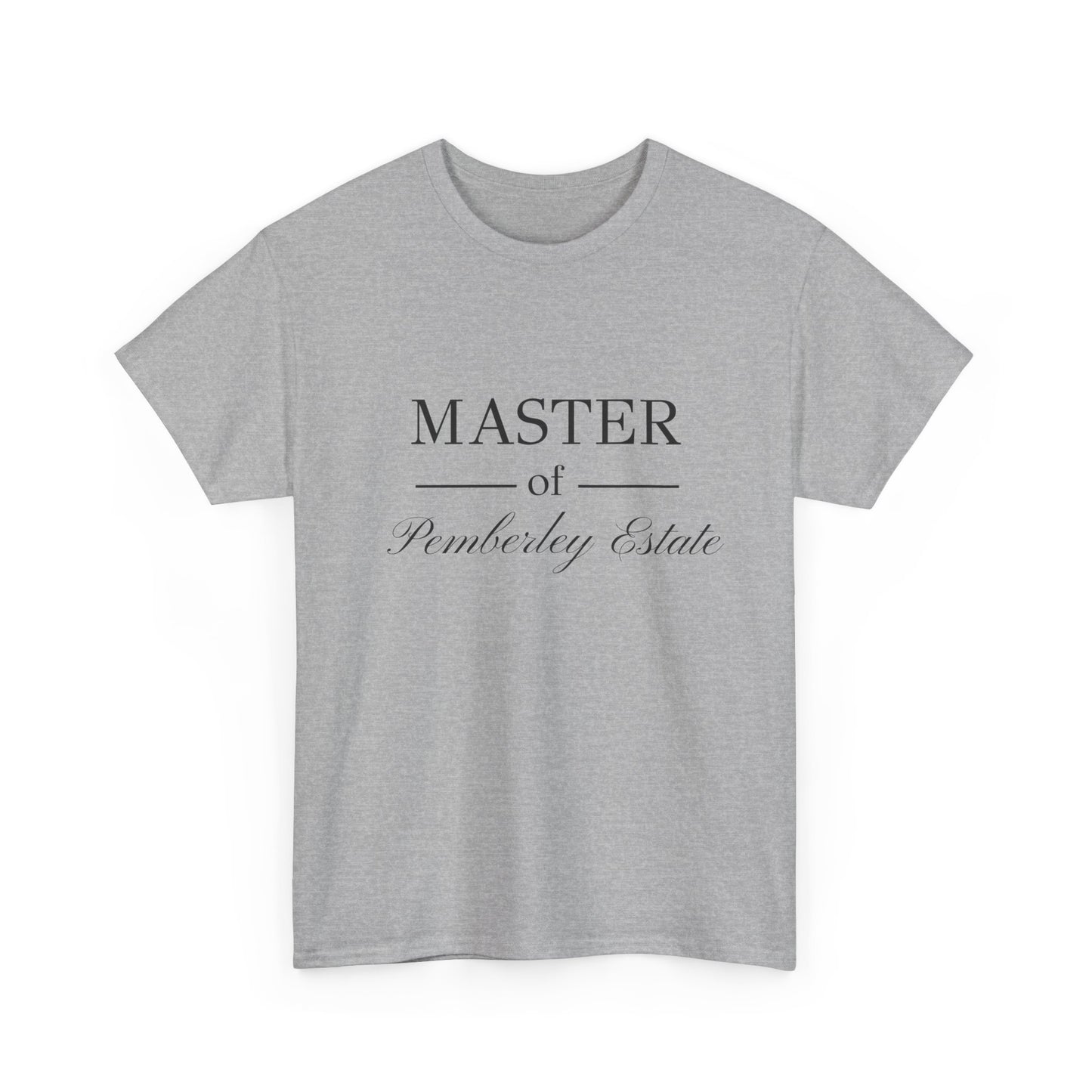 Master of Pemberley Estate black text front - men's t-shirt light gray