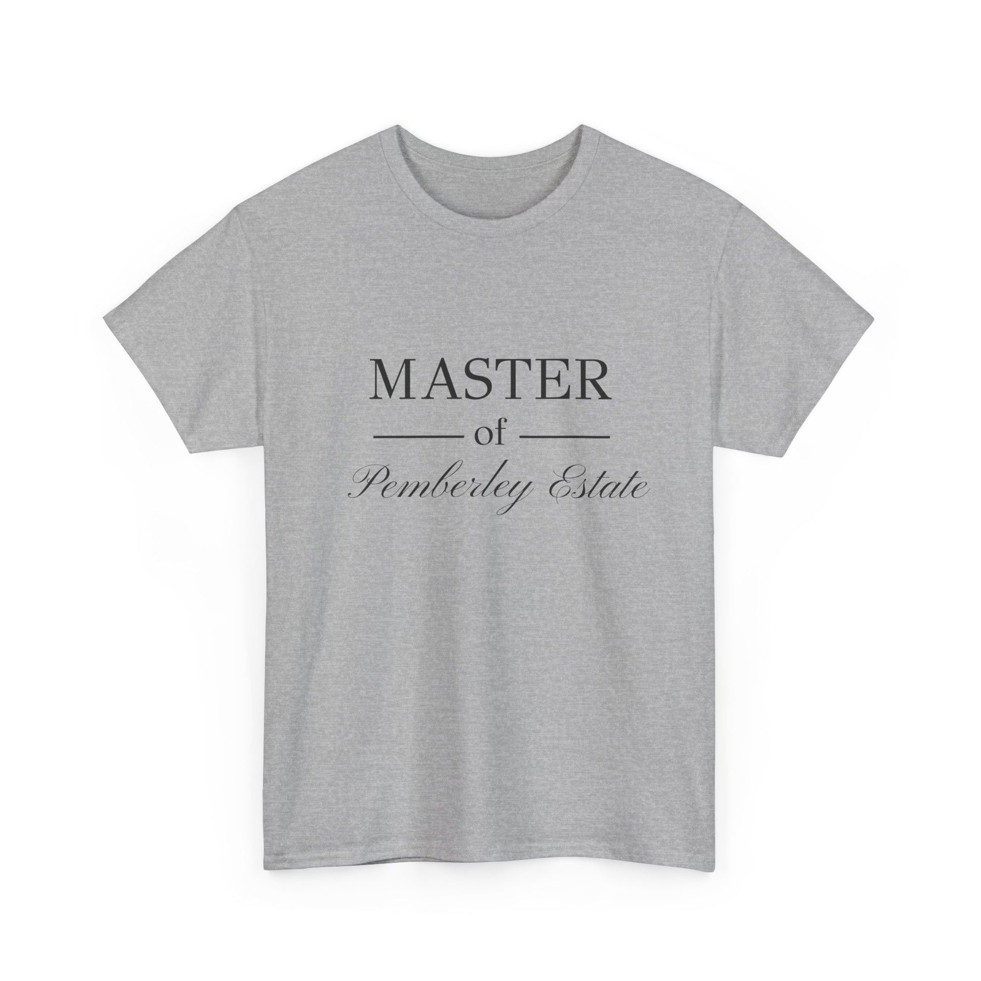 Master of Pemberley Estate black text front - men's t-shirt light gray