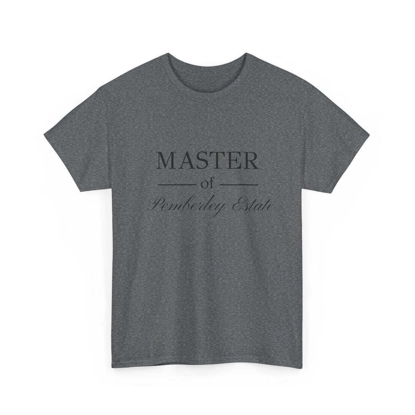 Master of Pemberley Estate black text front - men's t-shirt dark gray