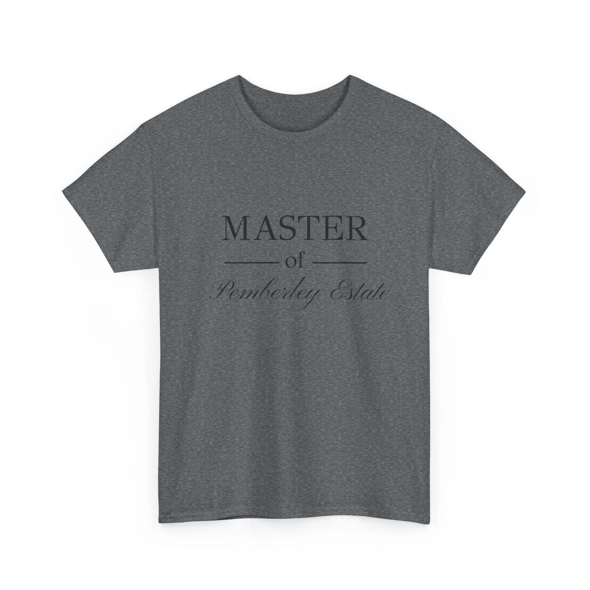 Master of Pemberley Estate black text front - men's t-shirt dark gray