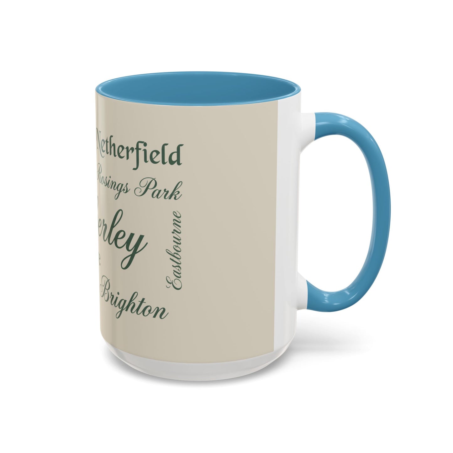 Places of Pride & Prejudice Accent Mug — Pemberley, Longbourn & English Towns